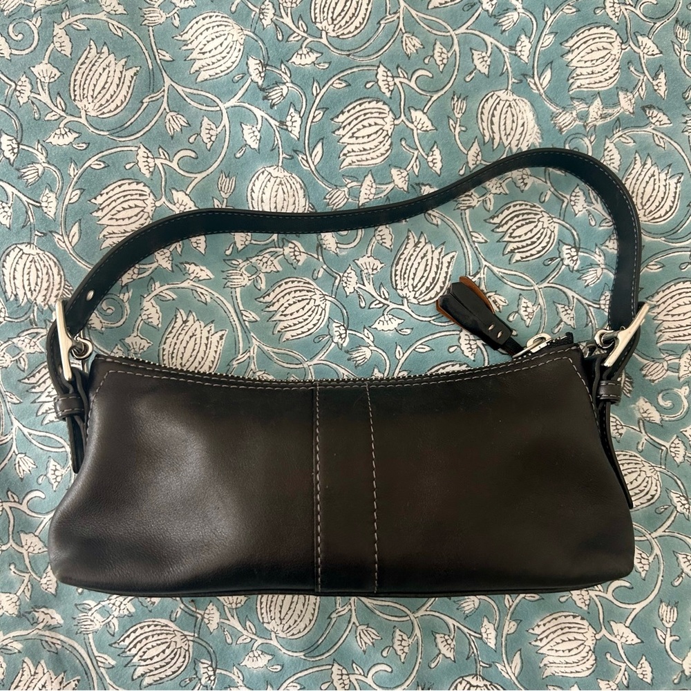 Coach Black Leather Baguette Bag - Vintage Y2K